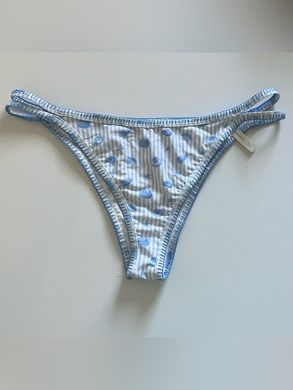 {Hollister} Brand New High-leg Embroidered Strappy Cheekiest Bikini Bottoms